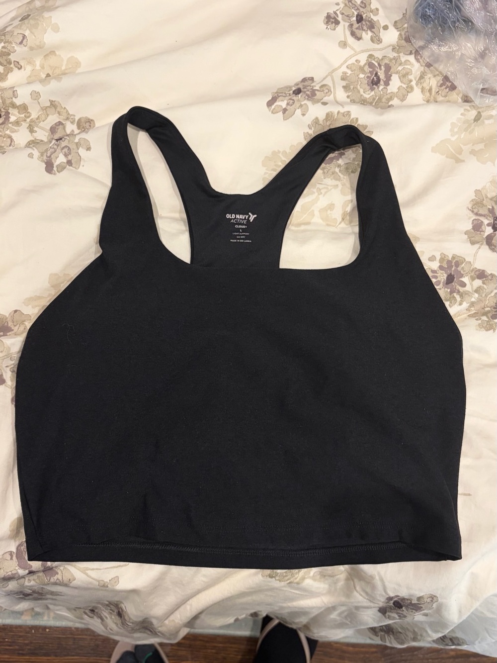 Old Navy Black Racerback Performance crop top